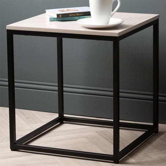 Primm Wooden End Table In Summer Grey With Matte Black Frame_1
