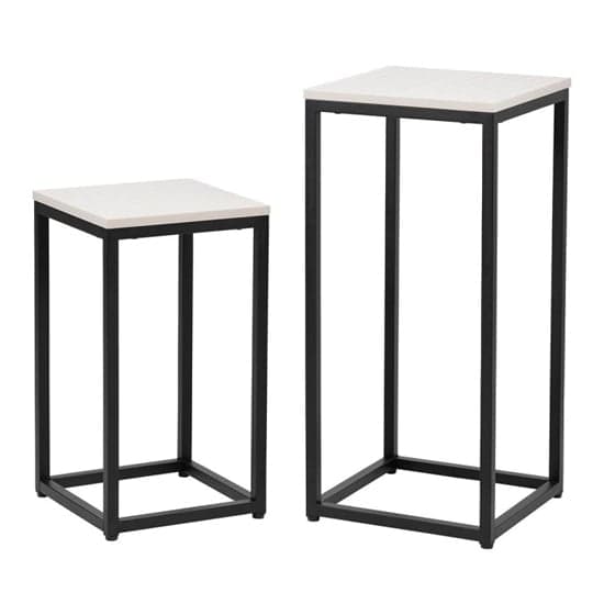 Primm Wooden Plant Stand In Summer Grey With Matte Black Frame_2