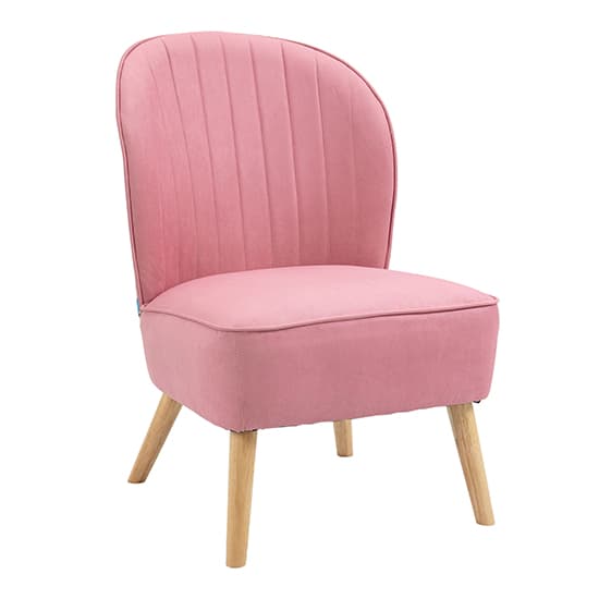Princess Childrens Fabric Accent Chair In Pink_6
