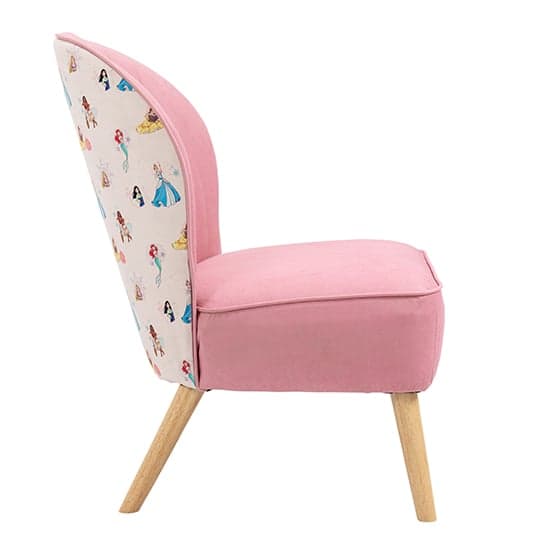 Princess Childrens Fabric Accent Chair In Pink_8