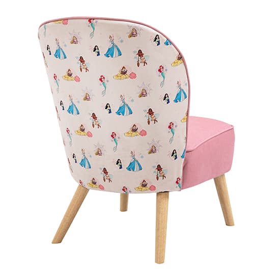 Princess Childrens Fabric Accent Chair In Pink_9