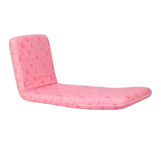 Princess Childrens Fabric Fold Out Bed Chair In Pink_6