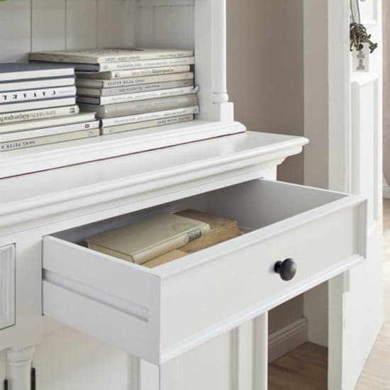 Proviko Wooden Bookshelf Hutch Cabinet In Classic White_2