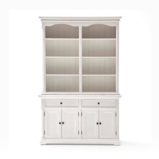 Proviko Wooden Bookshelf Hutch Cabinet In Classic White_3