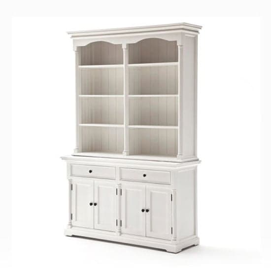 Proviko Wooden Bookshelf Hutch Cabinet In Classic White_4