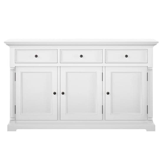 Proviko Wooden Classic Sideboard With 3 Doors In Classic White_2