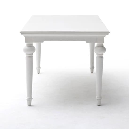 Proviko Medium Wooden Dining Table In Classic White_3