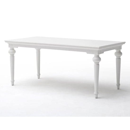 Proviko Medium Wooden Dining Table In Classic White_1