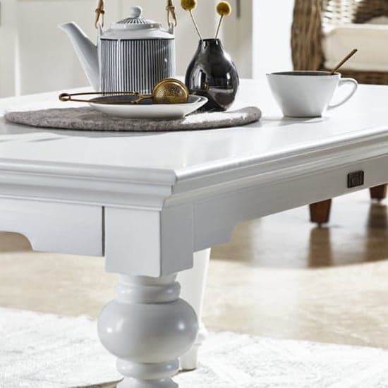 Proviko Rectangular Wooden Coffee Table In Classic White_3
