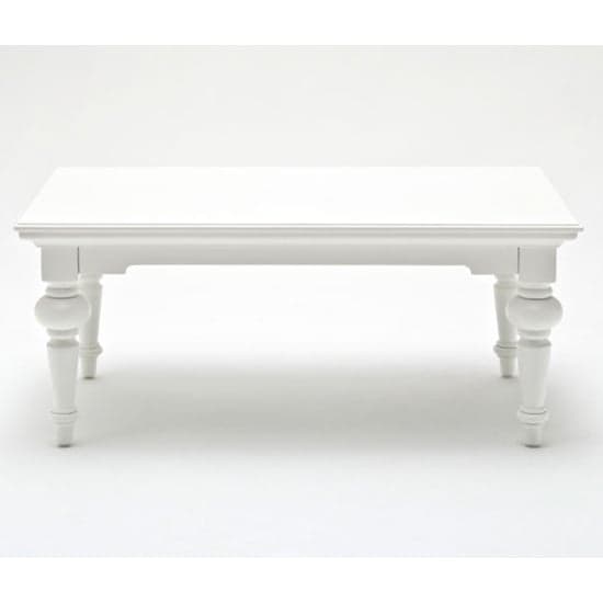 Proviko Rectangular Wooden Coffee Table In Classic White_4