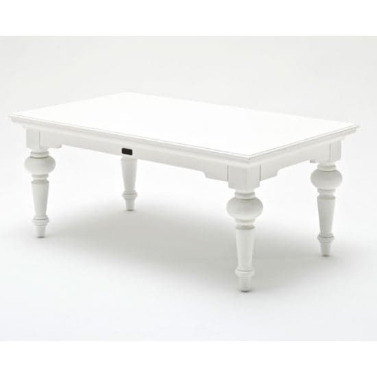 Proviko Rectangular Wooden Coffee Table In Classic White_5