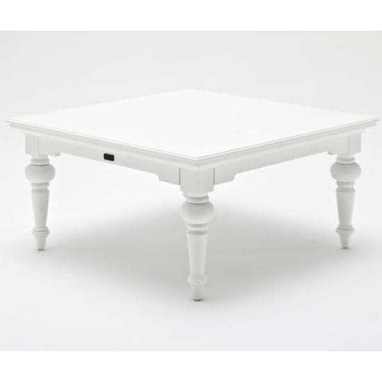 Proviko Square Wooden Coffee Table In Classic White_3