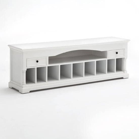 Proviko Wooden TV Stand In Classic White_2