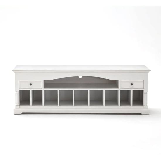 Proviko Wooden TV Stand In Classic White_3