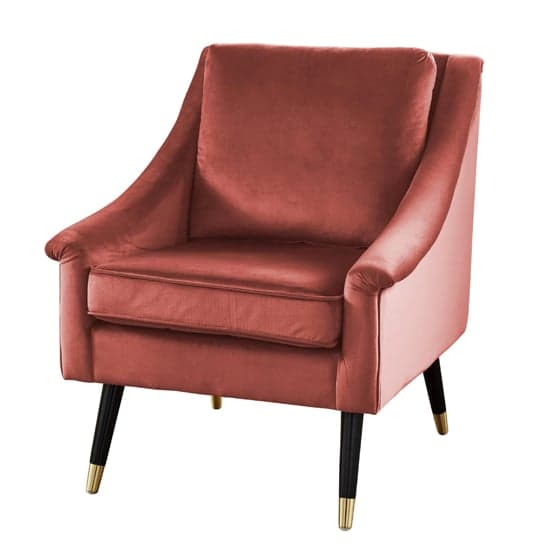 Provo Upholstered Velvet Armchair In Rose_2