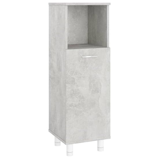 Pueblo Bathroom Storage Cabinet With 1 Door In Concrete Effect_2