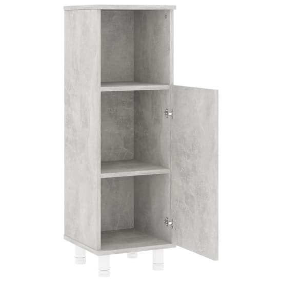 Pueblo Bathroom Storage Cabinet With 1 Door In Concrete Effect_3