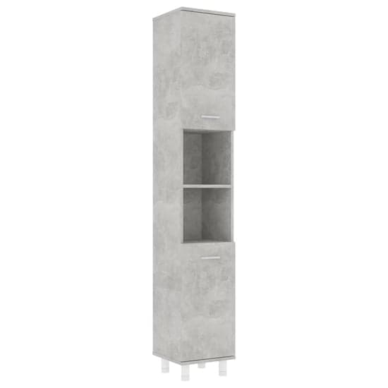 Pueblo Bathroom Storage Cabinet With 2 Doors In Concrete Effect_2