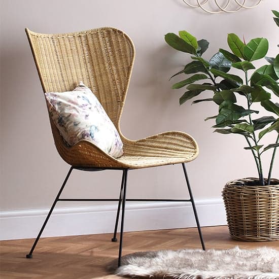 Puqi Rattan Wing Accent Chair In Natural_1