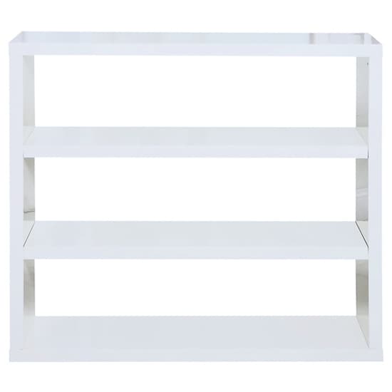 Purer High Gloss Bookcase With 4 Shelves In White_2