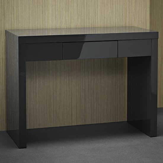 Purer High Gloss Dressing Table With 1 Drawer In Charcoal_2
