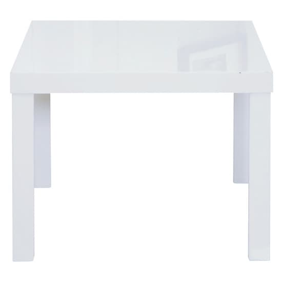 Purer High Gloss End Table In White_2