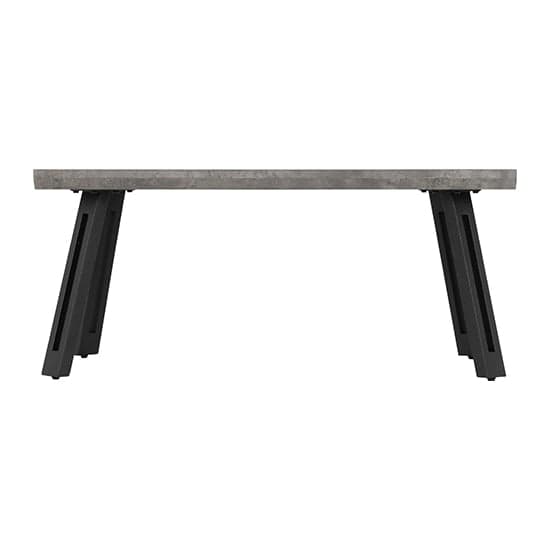 Qinson Wooden Wave Edge Coffee Table In Concrete Effect_2