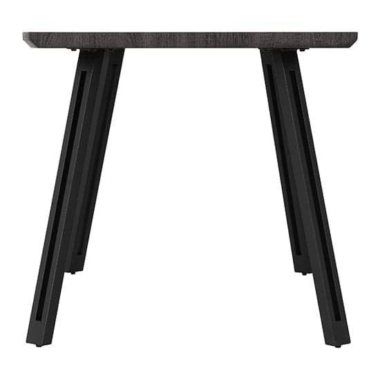 Qinson Wooden Wave Edge Dining Table In Black Wood Grain_3
