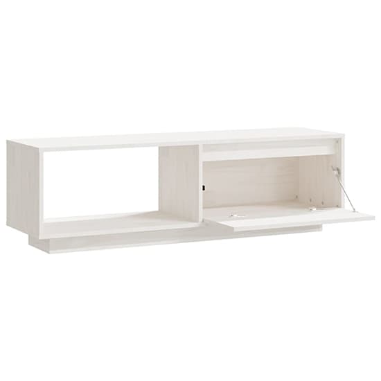 Quana Pinewood TV Stand With 1 Door 1 Shelf In White_4