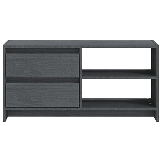 Quana Pinewood TV Stand With 2 Doors 1 Shelf In Grey_4