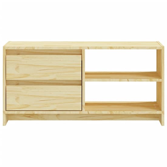 Quana Pinewood TV Stand With 2 Doors 1 Shelf In Natural_4
