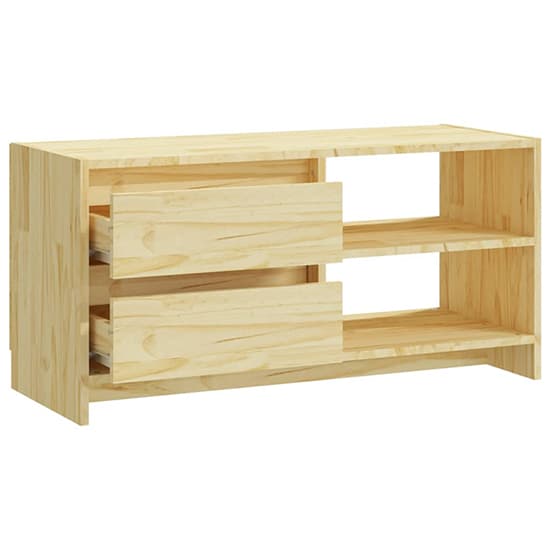 Quana Pinewood TV Stand With 2 Doors 1 Shelf In Natural_5