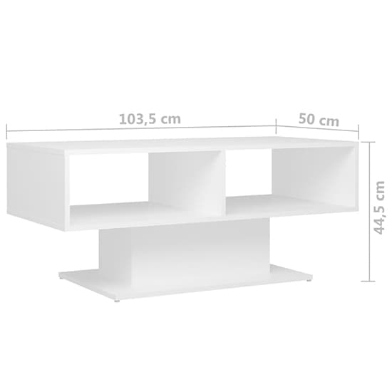 Quenti Wooden Coffee Table With Shelves In White_4