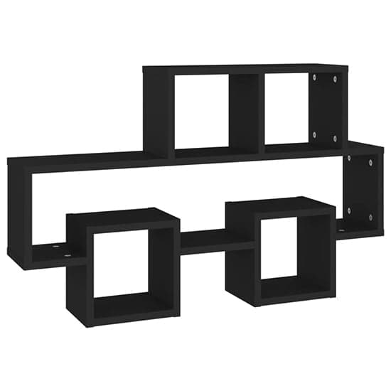 Quillon Car-Shaped Wooden Wall Shelf In Black_2