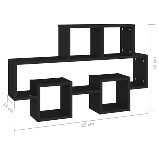 Quillon Car-Shaped Wooden Wall Shelf In Black_4