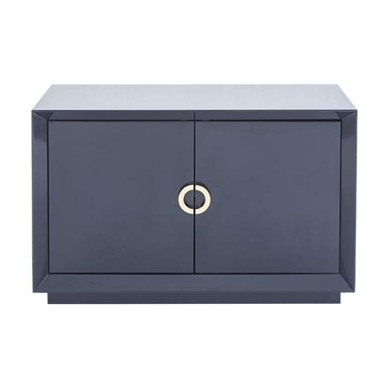 Quin High Gloss Sideboard With 2 Doors In Blue_1