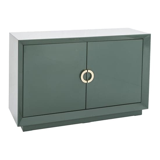 Quin High Gloss Sideboard With 2 Doors In Green_2