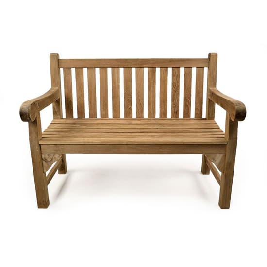 Quin Teak Wooden Garden 2 Seater Bench Teak_3