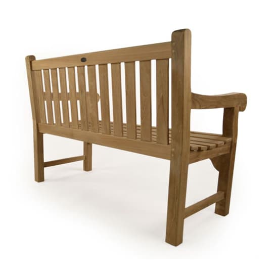 Quin Teak Wooden Garden 3 Seater Bench Teak_3