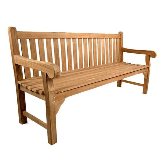 Quin Teak Wooden Garden 4 Seater Bench Teak_2