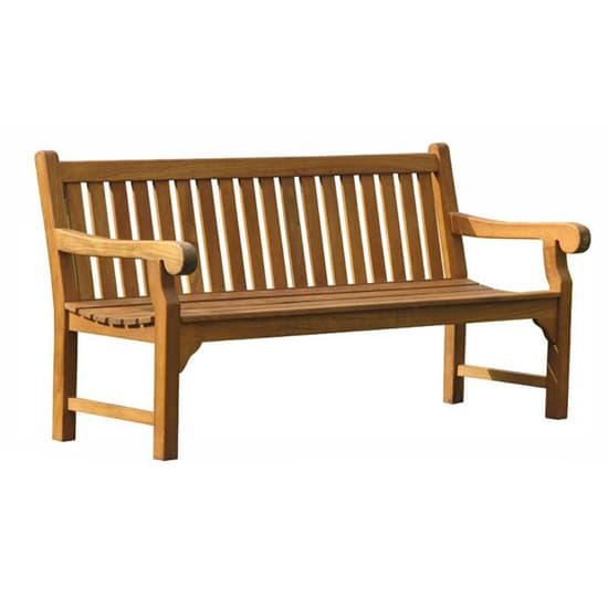 Quin Teak Wooden Garden 4 Seater Bench Teak_3