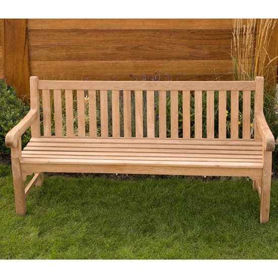 Quin Teak Wooden Garden 4 Seater Bench Teak_1