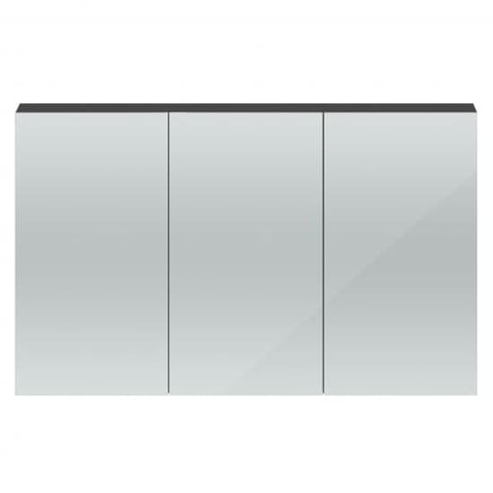 Quincy 135cm Mirrored Cabinet In Gloss Grey With 3 Doors_1