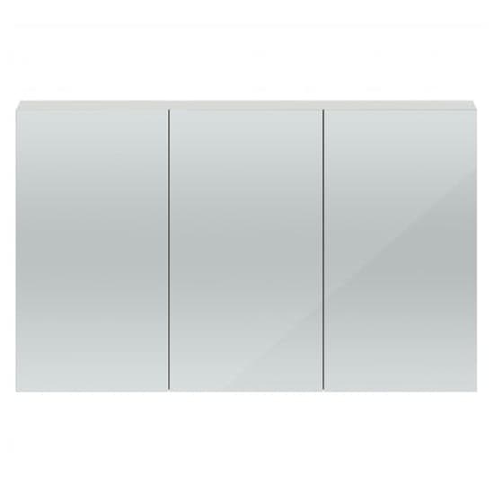 Quincy 135cm Mirrored Cabinet In Gloss Grey Mist With 3 Doors_1