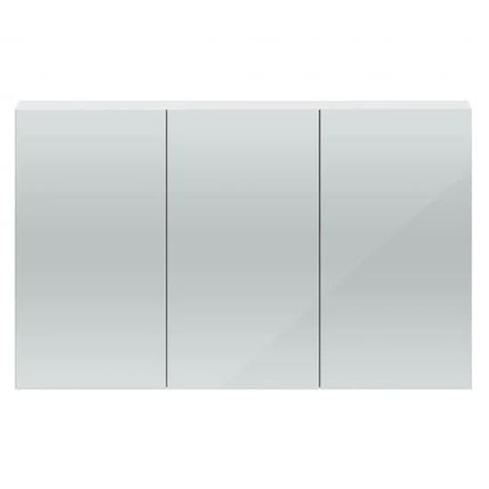 Quincy 135cm Mirrored Cabinet In Gloss White With 3 Doors_1