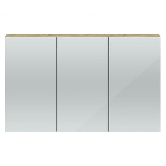 Quincy 135cm Mirrored Cabinet In Natural Oak With 3 Doors_1