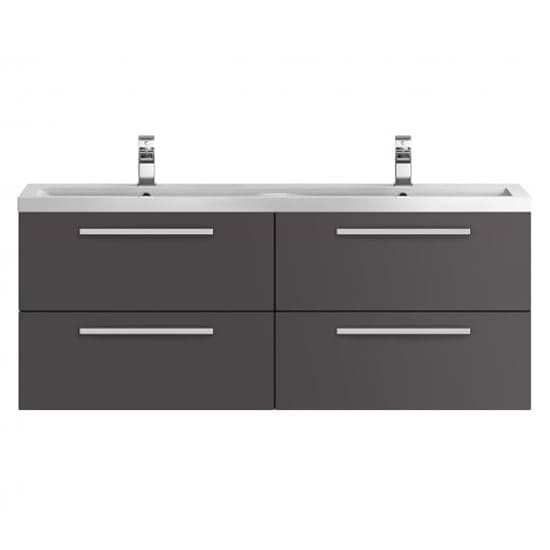 Quincy 144cm Wall Hung Vanity With Basin In Gloss Grey_1