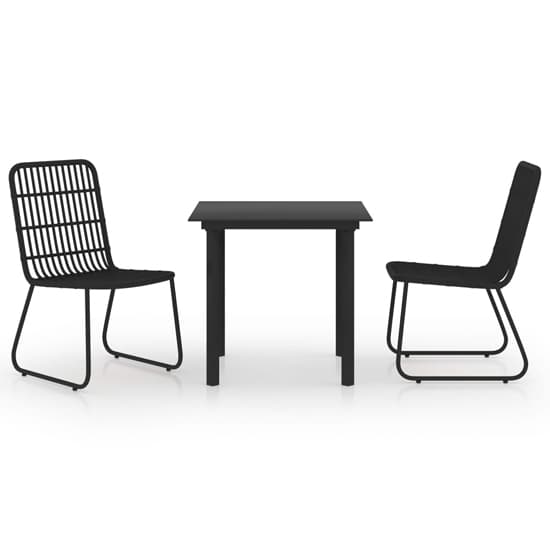 Quincy Small Rattan And Glass 3 Piece Dining Set In Black_2