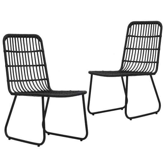 Quincy Small Rattan And Glass 3 Piece Dining Set In Black_4
