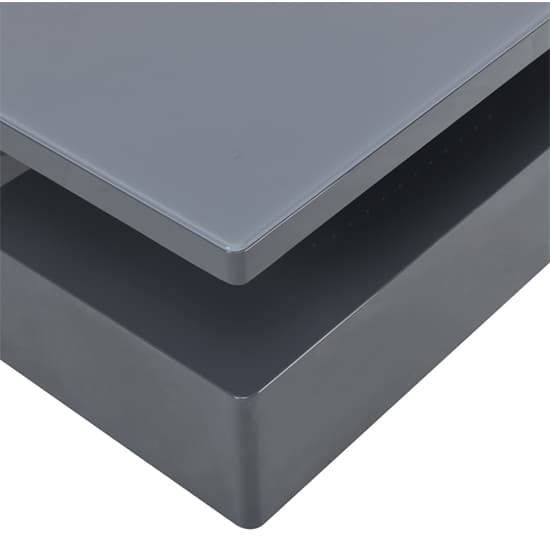 Quinton Glass Top High Gloss Coffee Table In Grey With LED_10